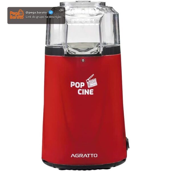 Pipoqueira AGRATTO VERMELHO | PO CINE PP02, COM DOSADOR, 1200W, 220V