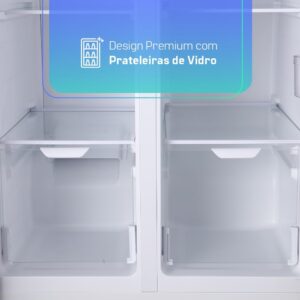 Geladeira Refrigerador HQ Frost Free Side By Side 460 Litros Cinza HQ-460SBSFF (220V) - Imagem 6