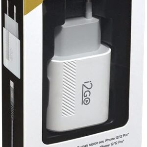 Carregador De Parede Ultra Rápido 20W Com 1 Saída USB-C Power Delivery I2GO - I2GO PRO Branco (cabo não incluído) - Imagem 6