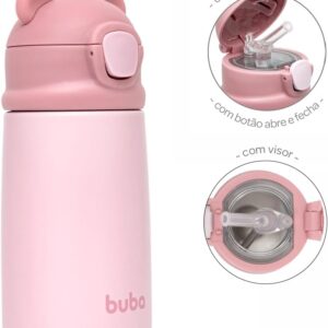 Copo Térmico Buba Parede Dupla | Ursinho Rosa - Imagem 5