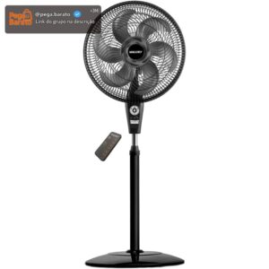 Ventilador de Coluna Mallory Air Timer TS+ Com Controle Remoto 126W, Silencioso, Com Hélice de 6 pás, Auto desligamento programável de até 7 horas - PR-GR - 220V - Imagem 1