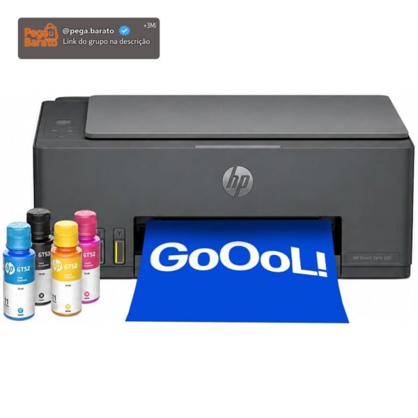 Impressora Multifuncional HP Smart Tank 589 Tanque de Tinta | Colorida, Wi-Fi, USB, Alta Economia, Copiadora e Scanner, 5D1A8A