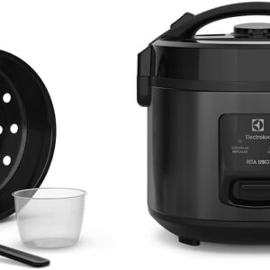 Electrolux Panela Elétrica Electrolux vapor arroz capacidade 2L 6 Xícaras 2 em 1 timer panela removivel antiaderente tampa com visor transparente ERC10 inox 127v por Rita Lobo - Imagem 7