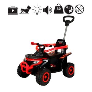 Quadriciclo Passeio Elétrico Infantil Haste Direcionável Bateria 6V - Brinq Kids - Imagem 4