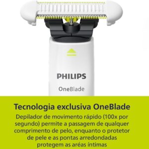 Aparador de Pelos Íntimo Philips OneBlade Intimate À prova d'água | QP1924/10, Bivolt - Imagem 3