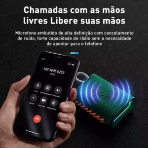 Caixa de Som, inava, Go-4 Pro, Bluetooth, Portátil,12h de reprodução, À Prova D'água IP67, Luzes RGB, TWS/FM/USB/TF(preto) - Imagem 5