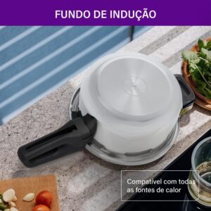 Panela de Pressão Rochedo Inox 6 litros | Trendy, Fechamento Externo, Com Cesta de Vapor - Imagem 5