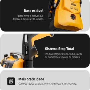 Lavadora de Alta Pressão WAP 1500psi 127V | WL 1800, 1400W, 360L/h, Portátil, com Jato em Leque e Concentrado - Imagem 11