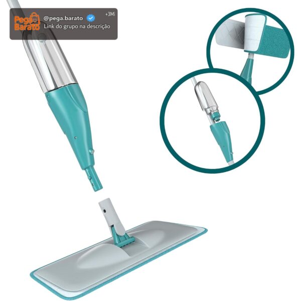 Mop Spray FIT com reservatório 365ml, Borrifa Limpa e Seca , MOP0556, Flash Limp