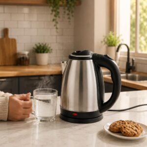 Chaleira Eletrica Inox 1,8L Desligamento Automatico Base 360 Aquecimento Rapido Cha Cafe Escolha 127V (127V) - Imagem 2