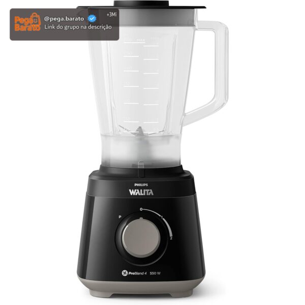 Liquidificador Daily Philips Walita Preto, 550W, 220V - RI2110/90