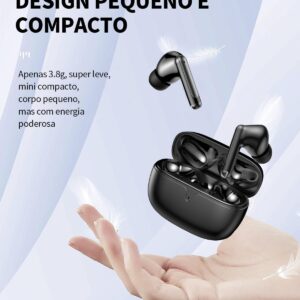Fones de Ouvido Bluetooth 5.3 Fones de Ouvido Sem Fio, Preto | 42 Horas de Reprodução, Fones de Ouvido Esportivos, IPX5 à Prova d'Água, Graves Profundos, para iOS Android - Imagem 7