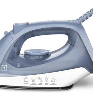 Ferro de passar seco e vapor Electrolux base antiaderente vapor vertical extra 1200W cabo 1,35m azul ESI10 127v - Imagem 5