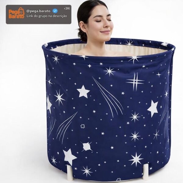 Banheira Dobrável Spa Banheira Ofurô Profissional De Gelo Premium Azul 254 Litros Gelo 250l Banheira Portátil