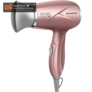 Secador de Cabelos Travel MONDIAL 1200W Bivolt | Golden Rose, SC-47-GR - Imagem 1
