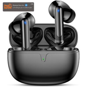Fones de Ouvido Bluetooth 5.3 Fones de Ouvido Sem Fio, Preto | 42 Horas de Reprodução, Fones de Ouvido Esportivos, IPX5 à Prova d'Água, Graves Profundos, para iOS Android - Imagem 1