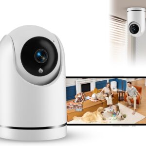 Câmera de Segurança Wi-Fi Interna, Câmera Inteligente com Rotação 360°, 2MP Full HD, Visão Noturna Colorida, Detecção de Movimento Humano, Áudio Bidirecional, Seguimento Automático - Imagem 1