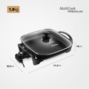 MONDIAL Panela Elétrica Multicook Premium, Preto, 1200W, 220V - PE-49 - Imagem 3