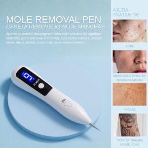 Caneta Elétrica Profissional para Remoção de Manchas, Display Digital LED, Tecnologia Ion, USB Recarregável, com Agulhas, Uso Estético - Imagem 4