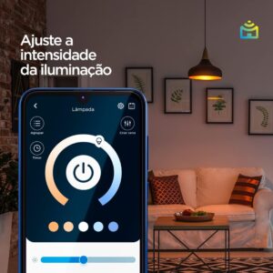 Smart Lâmpada Wi-Fi Positivo Casa Inteligente, Iluminação Branca (Quente e Fria) e RGB (Até 16 Milhões de Cores), 9W, 806 Lúmens, LED, Bivolt, Compatível com Alexa e Google Assistente - Imagem 5