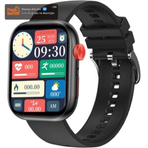 Relógio Inteligente Smartwatch FB047 com 1.83" Tela, Bluetooth, 100 Modos Esporte, IP68, 5 Dias Bateria - 37g Leve para Homens e Mulheres - Imagem 1
