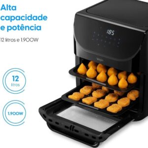 Fritadeira Air Fryer Family Oven Fry Elgin 12L 220V 1.900W 10 funções e Painel Digital - Imagem 5