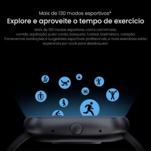 Smartwatch HZ-139 1.83", Rosa | com Chamadas Bluetooth, Notificações, Esportes, Tela Full Touch, à Prova d'Água, Android e iOS - Imagem 5