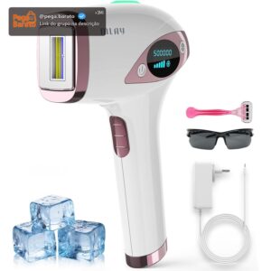 Depilador a Laser IPL MLAY T4 com Resfriamento, Aprovado pela ANVISA, Luz Pulsada para Uso Doméstico, Redução Visível de Pelos com Uso Contínuo, Unissex, para Rosto, Axilas e Corpo, Bivolt - Imagem 1