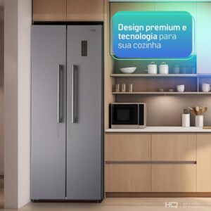 Geladeira Refrigerador HQ Frost Free Side By Side 460 Litros Cinza HQ-460SBSFF (220V) - Imagem 9