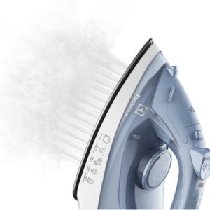 Ferro de passar seco e vapor Electrolux base antiaderente vapor vertical extra 1200W cabo 1,35m azul ESI10 127v - Imagem 8