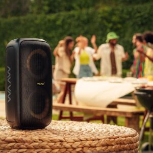 Caixa de Som WAAW by ALOK INFINITE 100 Bluetooth, 100W RMS | Tipo Torre, Até 14h de Autonomia, 4 Alto-Falantes, TWS - Imagem 2