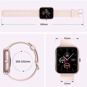 Smartwatch Feminino, Tela HD de 1,83" Relógio Fitness com Alexa, 120 Esportes, Frequência Cardíaca e Monitoramento do Sono, IP68 à rova d'água, Compatível com Android iOS, 2 Pulseiras (Rosa) - Imagem 8