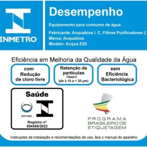 FILTRO AQUABIOS ACQUA E05 COM TORNEIRA QUADRISETA BICA MOVEL 1/4 DE VOLTA PRETA PARA PAREDE - Imagem 4