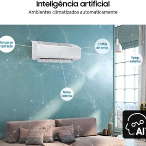 Samsung Ar-condicionado Split Digital Inverter Ultra Connect AI 24.000 BTUs Frio AR50F24D1AHNAZ Branco - Imagem 6