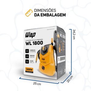 Lavadora de Alta Pressão WAP 1500psi 127V | WL 1800, 1400W, 360L/h, Portátil, com Jato em Leque e Concentrado - Imagem 15