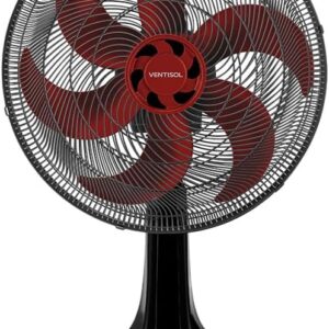 Ventisol Ventilador de Mesa Oscilante, Turbo 6 Pás Premium, Vermelho, 30cm, 220V - Imagem 1
