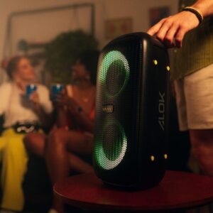 Caixa de Som WAAW by ALOK INFINITE 100 Bluetooth, 100W RMS | Tipo Torre, Até 14h de Autonomia, 4 Alto-Falantes, TWS - Imagem 4