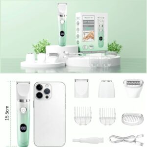2 em 1 Aparador de biquíni para mulheres - barbeador elétrico indolor, IPX7 à prova d'água, Carregável, aplicável a biquíni, pernas, braços e axilas - Imagem 3