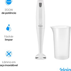 Mixer de Mão 200W Elgin Compacto e Leve, ergonômico e fácil de limpar Branco 110v - Imagem 4