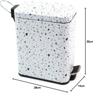 Oikos - Lixeira Retangular 5L de Metal com Pedal Granilite - Imagem 3