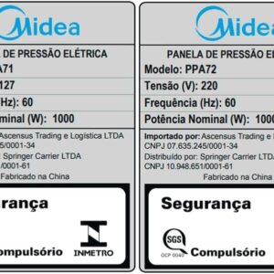 Panela de Pressão Elétrica Midea 6L, Inox/Preto | Digital, 220v - Imagem 9