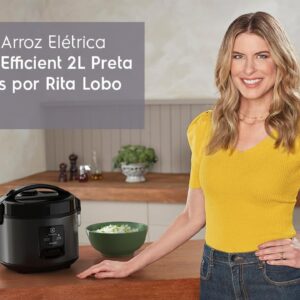Electrolux Panela Elétrica Electrolux vapor arroz capacidade 2L 6 Xícaras 2 em 1 timer panela removivel antiaderente tampa com visor transparente ERC10 inox 127v por Rita Lobo - Imagem 8