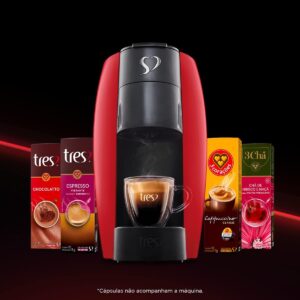 Cafeteira Espresso e Multibebida 3 Corações LOV | TRES, Vermelha, 127V - Imagem 6