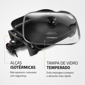 MONDIAL Panela Elétrica Multicook Premium, Preto, 1200W, 220V - PE-49 - Imagem 8