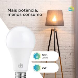 Smart Lâmpada Wi-Fi Positivo Casa Inteligente, Iluminação Branca (Quente e Fria) e RGB (Até 16 Milhões de Cores), 9W, 806 Lúmens, LED, Bivolt, Compatível com Alexa e Google Assistente - Imagem 3