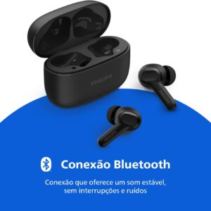 Fone de Ouvido Sem Fio TWS PHILIPS TAT1109BK/00 Bluetooth | Com Microfone, Até 24 horas de bateria, Preto - Imagem 7