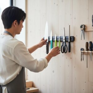 Barra Magnética para Facas e Ferramentas 50cm – Suporte de Parede com Ímã Forte Multiuso Cozinha Oficina - Imagem 3