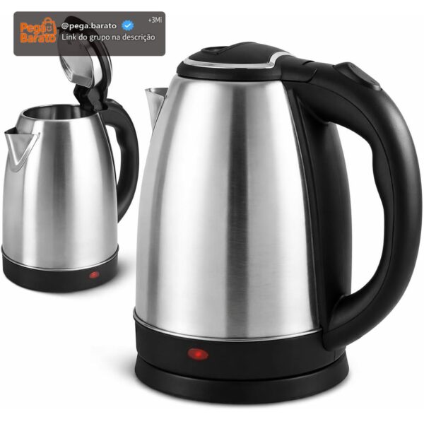 Chaleira Eletrica Inox 1,8L Desligamento Automatico Base 360 Aquecimento Rapido Cha Cafe Escolha 127V (127V)
