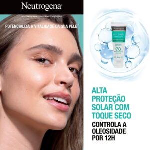 Neutrogena Sun Fresh Protetor Solar Facial Derm Care, Pele Oleosa, Sem Cor, FPS 70, 40g - Imagem 10
