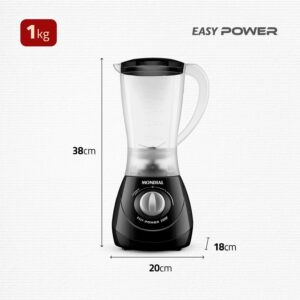 MONDIAL Liquidificador Easy Power, Preto, 550W, 110V - L-550-B - Imagem 3
